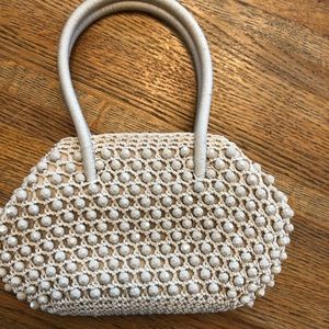 Beaded crochet evening bag